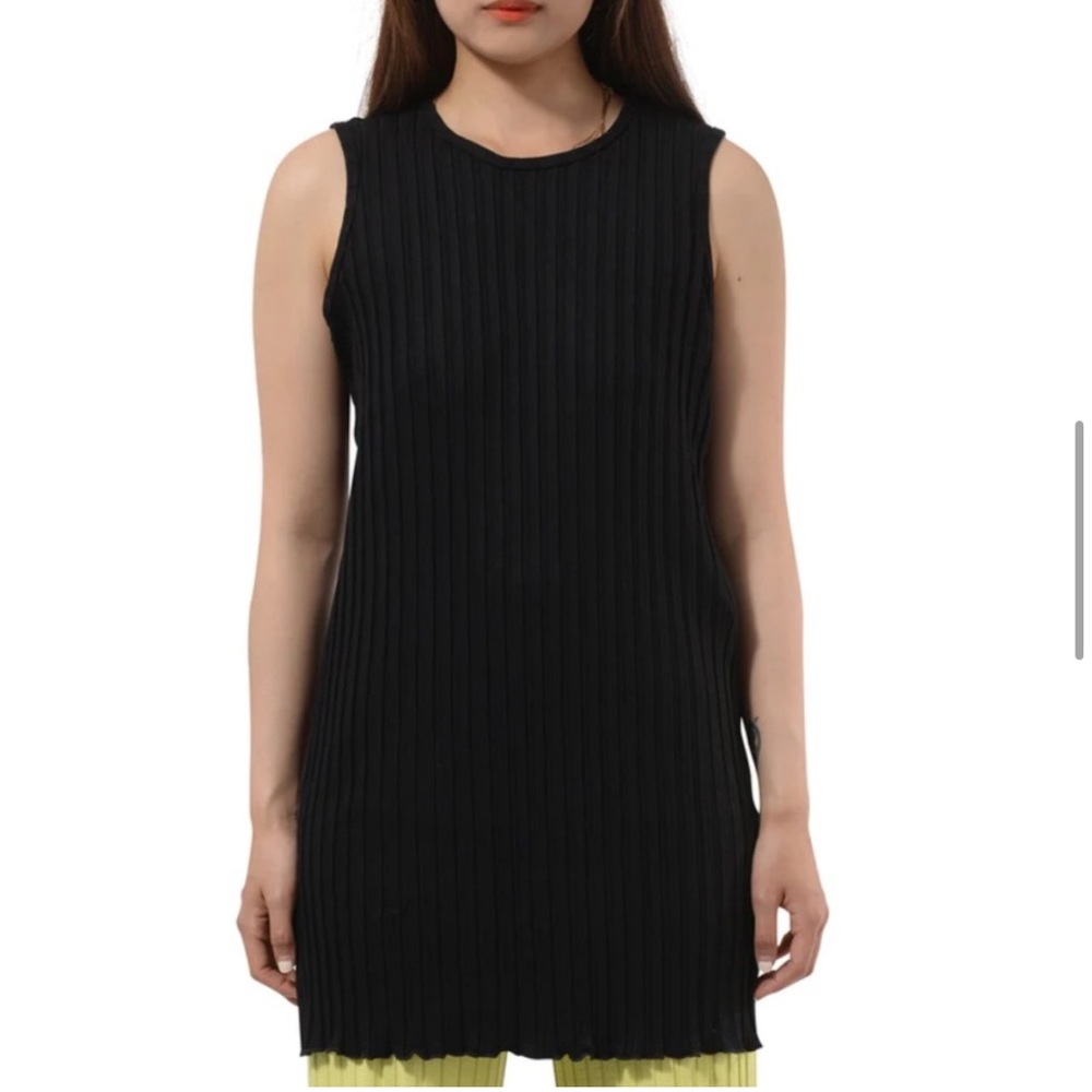 Simon Miller Black Ribbed Tunic Tank